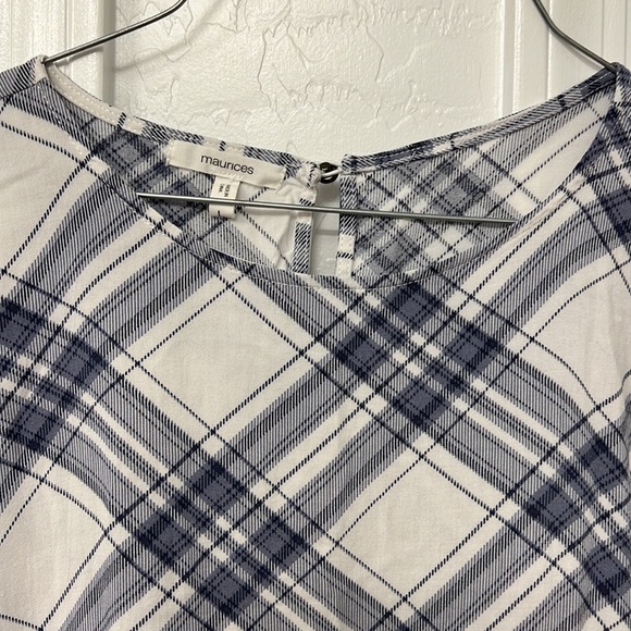 Maurices Plaid Tiered Babydoll Top - Picture 3 of 5
